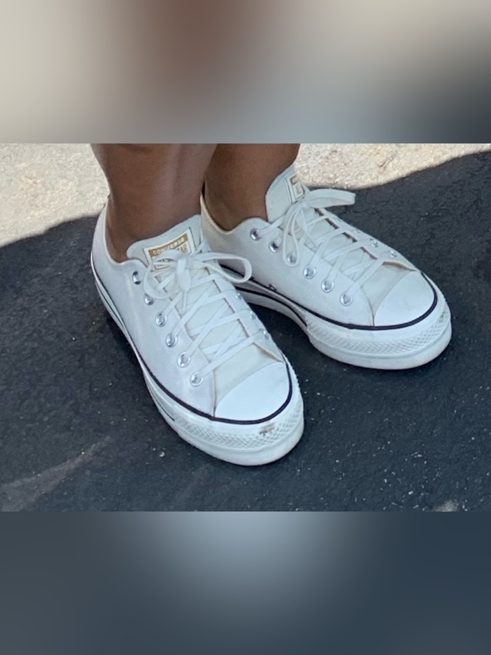 Converse Low-Top Canvas Sneakers in Mustard Yellow with White Trim